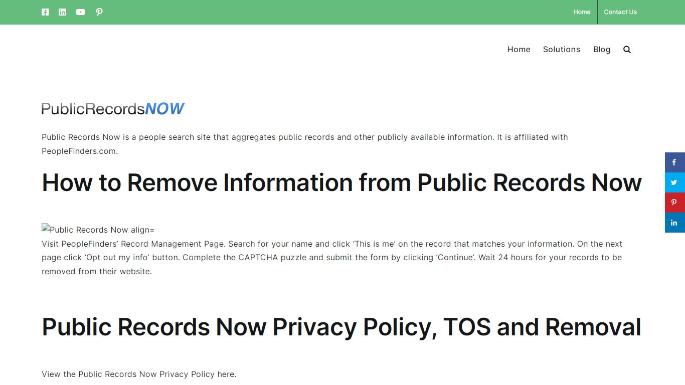 How to Remove Public Records Now Information
